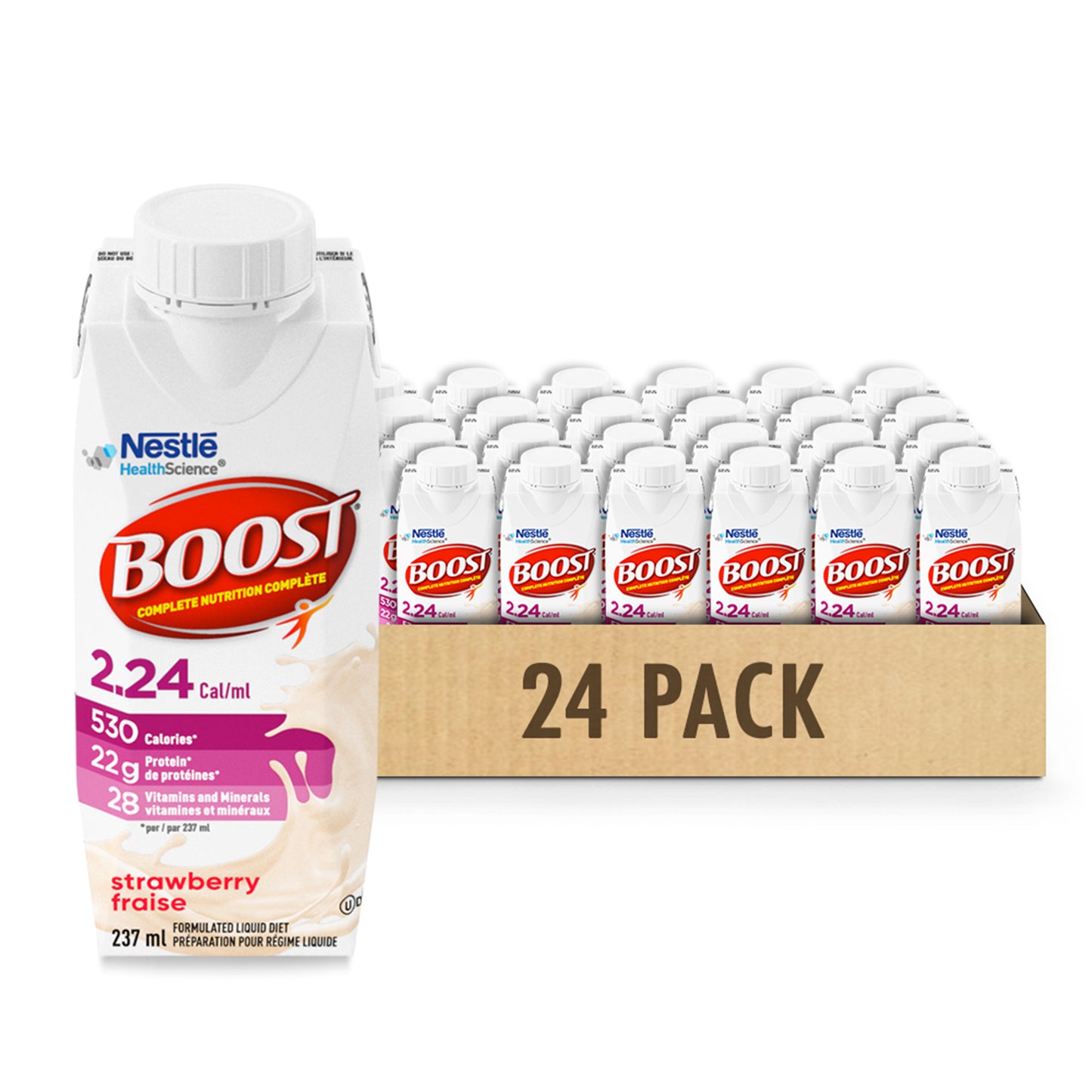 Boost 2.24 Strawberry 24 pack ready-to-drink oral supplement