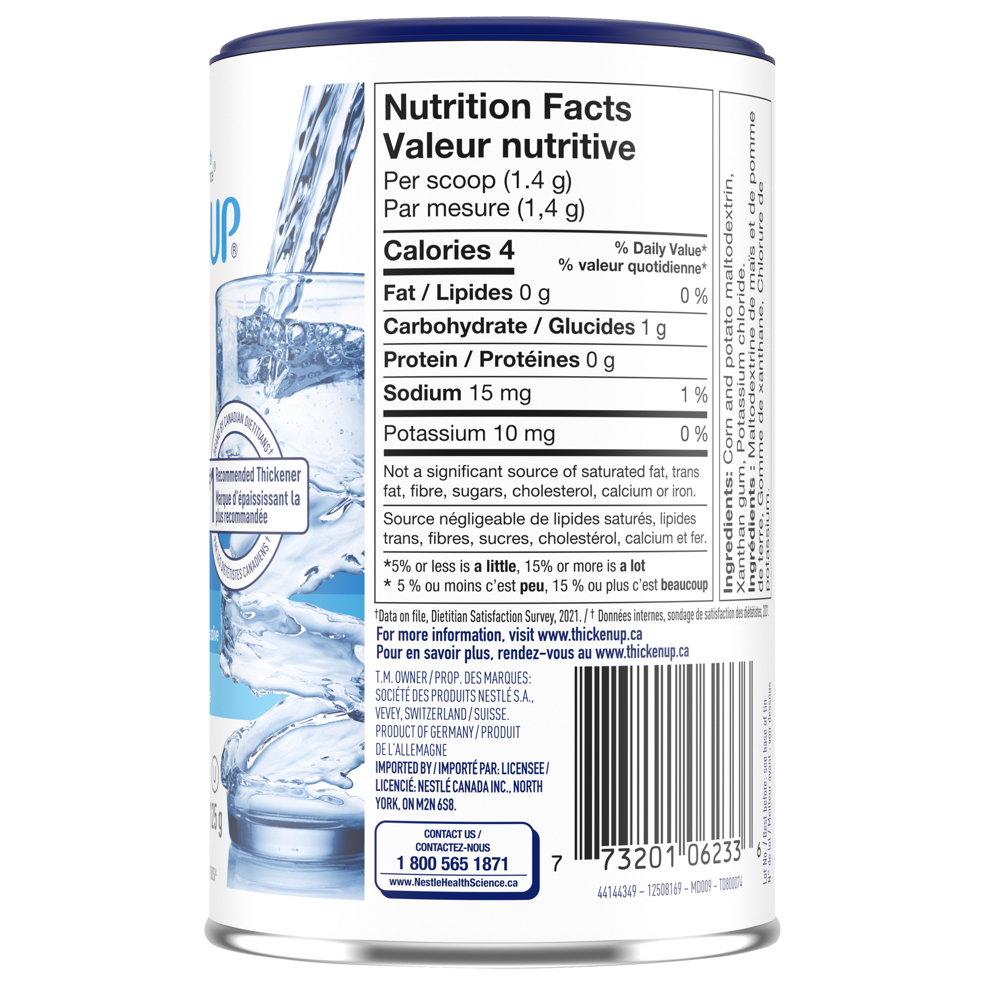 ThickenUp Clear nutritional facts
