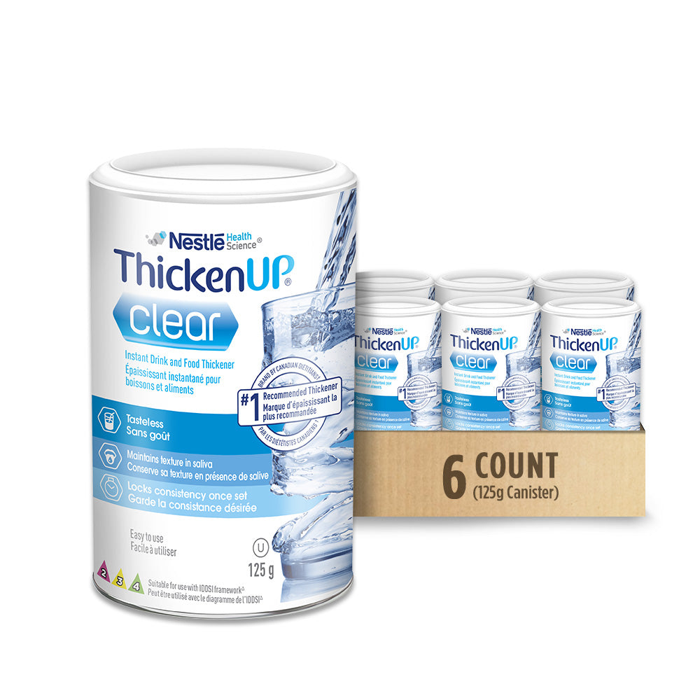 ThickenUp Clear instant drink and food thickener - 6 count packaging