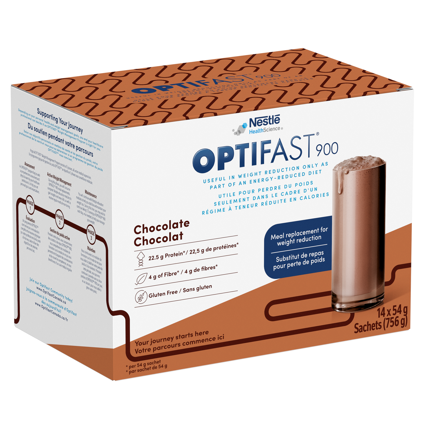 Optifast 900 Chocolate Angled Box