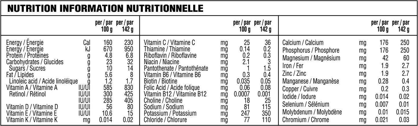 Boost Pudding Chocolate Nutrition Information