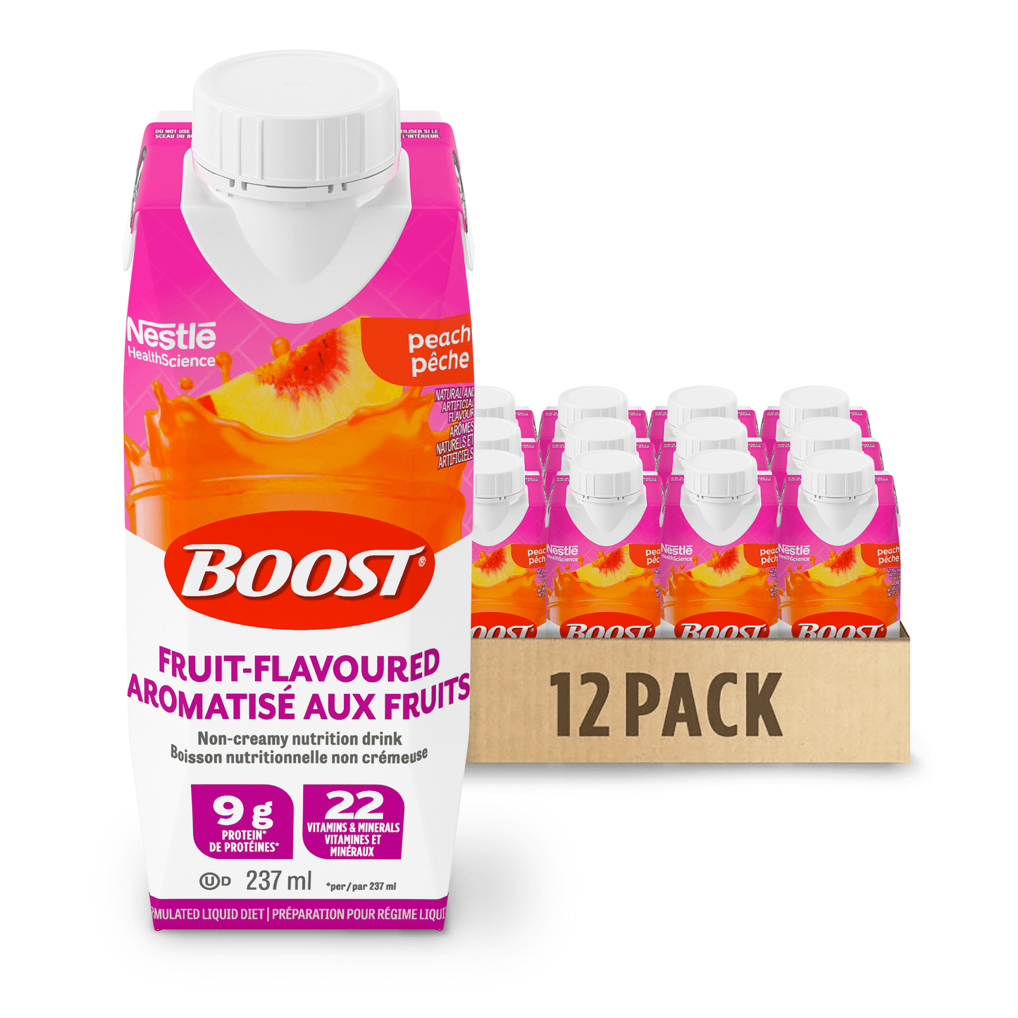 Boost Fruit-Flavoured Nutrition Drink 9 g Protein 237 ml 12 pack