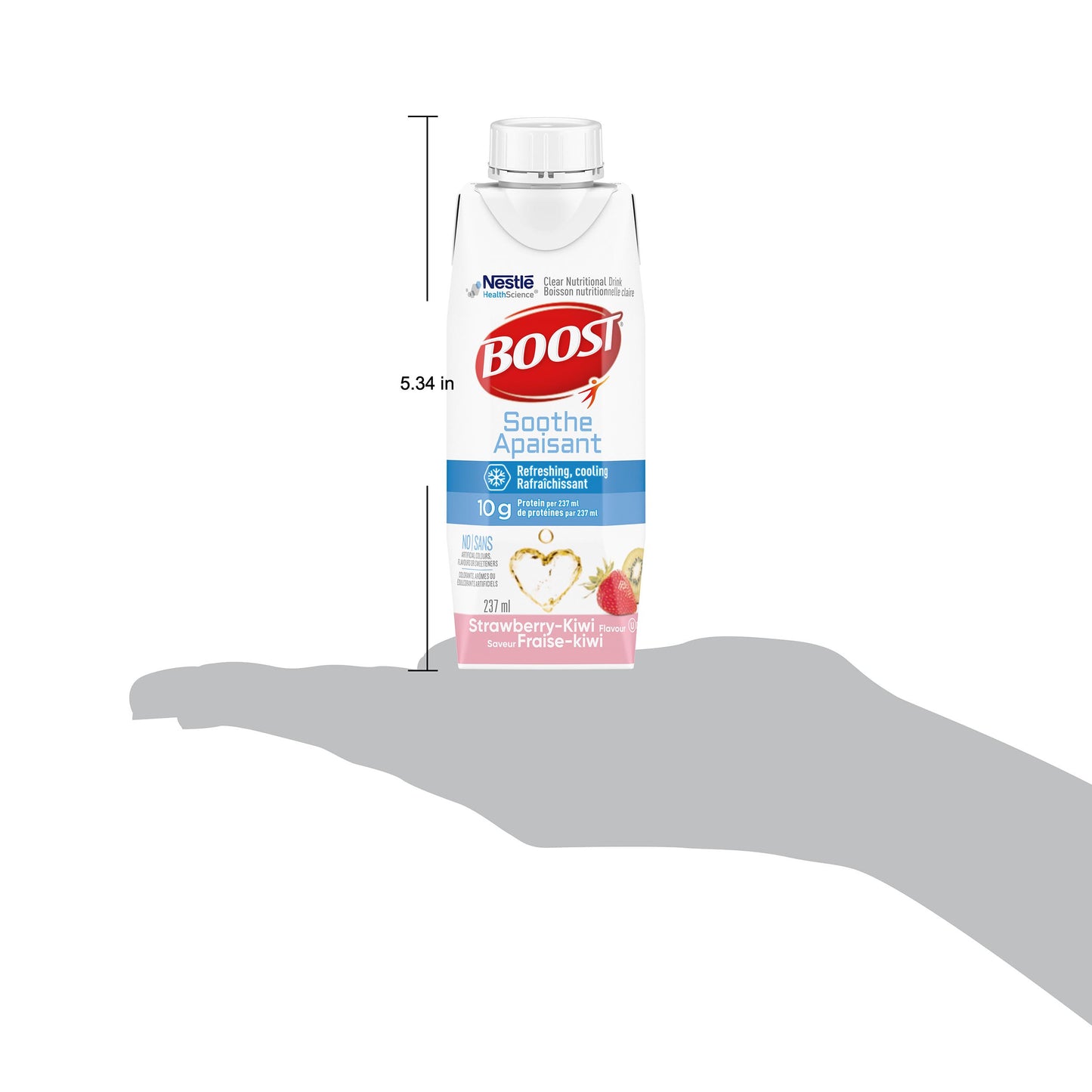 Boost Soothe Strawberry-Kiwi Displayed on a hand