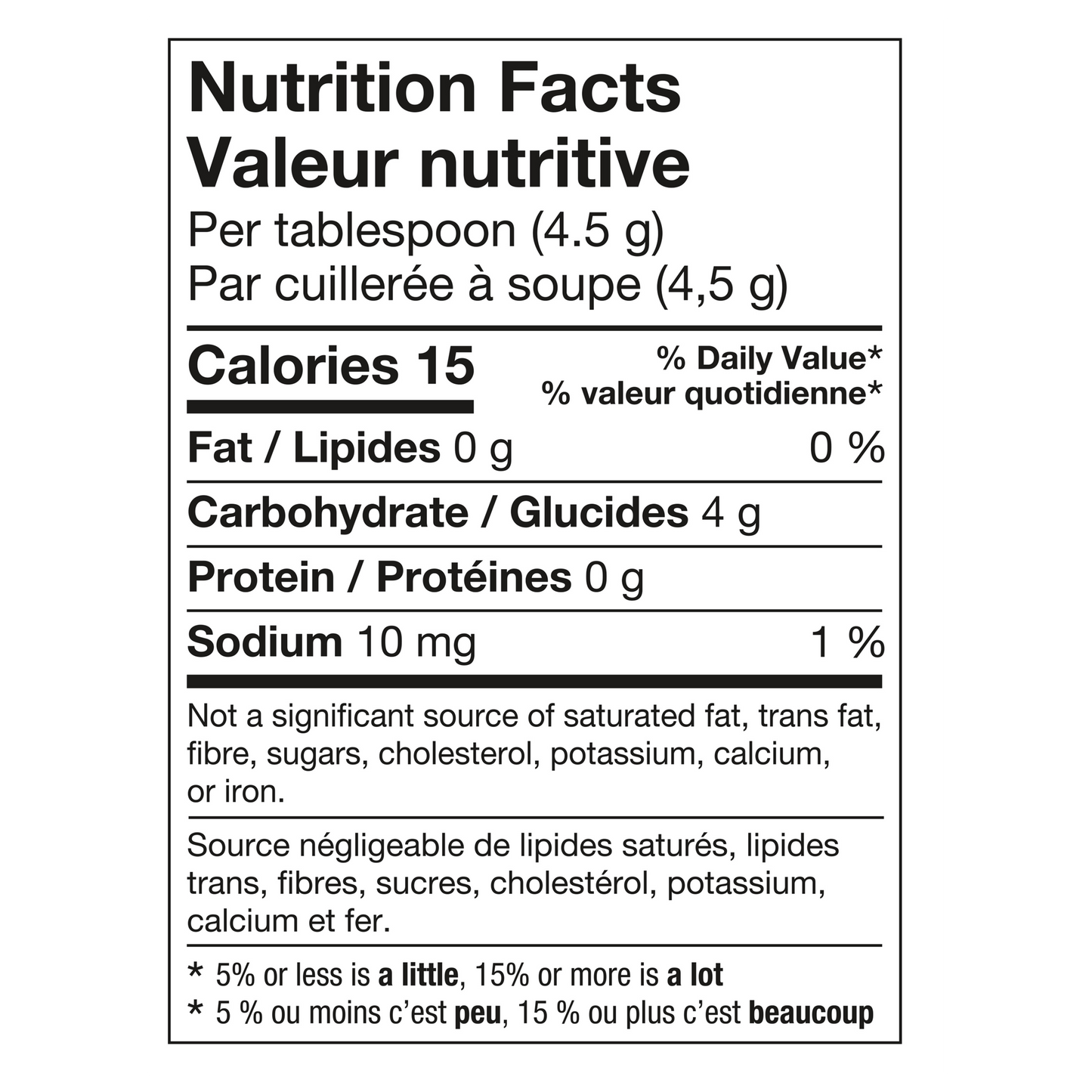 ThickenUp Clear Original nutritional facts
