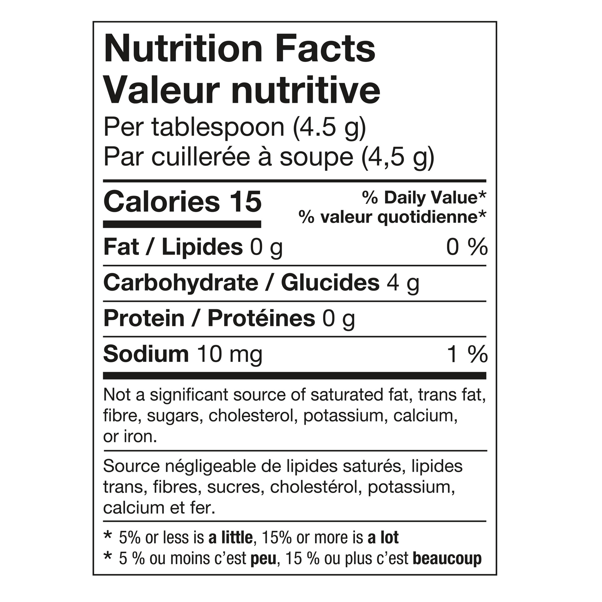 ThickenUp Clear Original nutritional facts