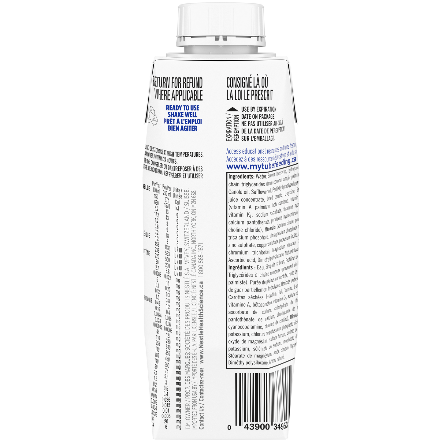 Compleat Junior 1.5 250 ml vegetable & fruit medley side packaging image