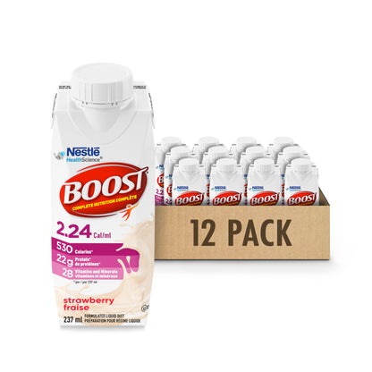 BOOSTᴹᴰ 2.24 Fraise, 12 x 237 ml