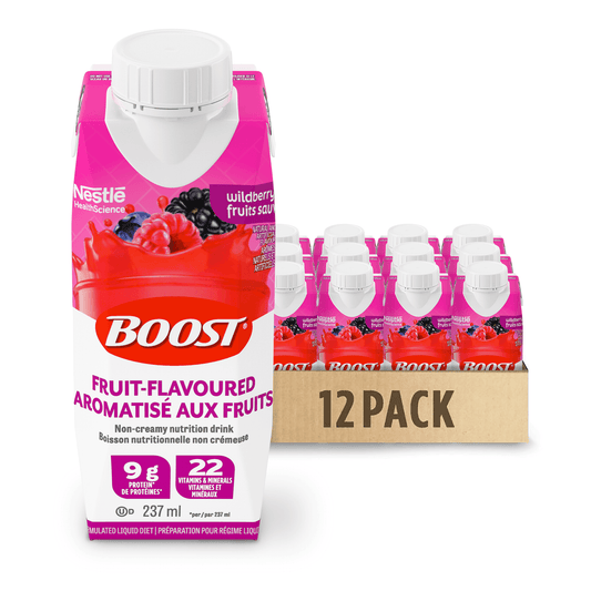 BOOSTᴹᴰ BOISSON AUX FRUITS, TETRA PRISMA FRUITS SAUVAGES 12 x 237 ml (nouvel emballage)