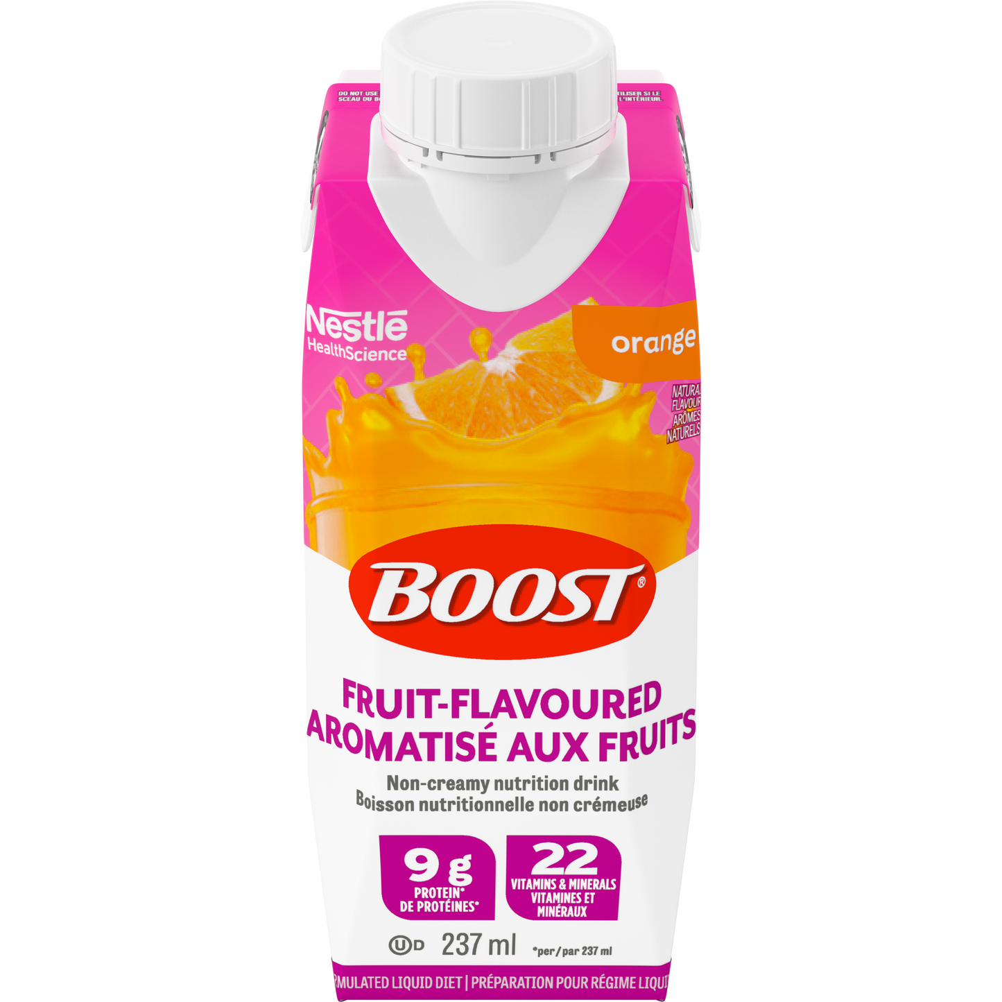 BOOST® FRUIT Beverage Orange Prisma, 12 x 237 ml (New Packaging)