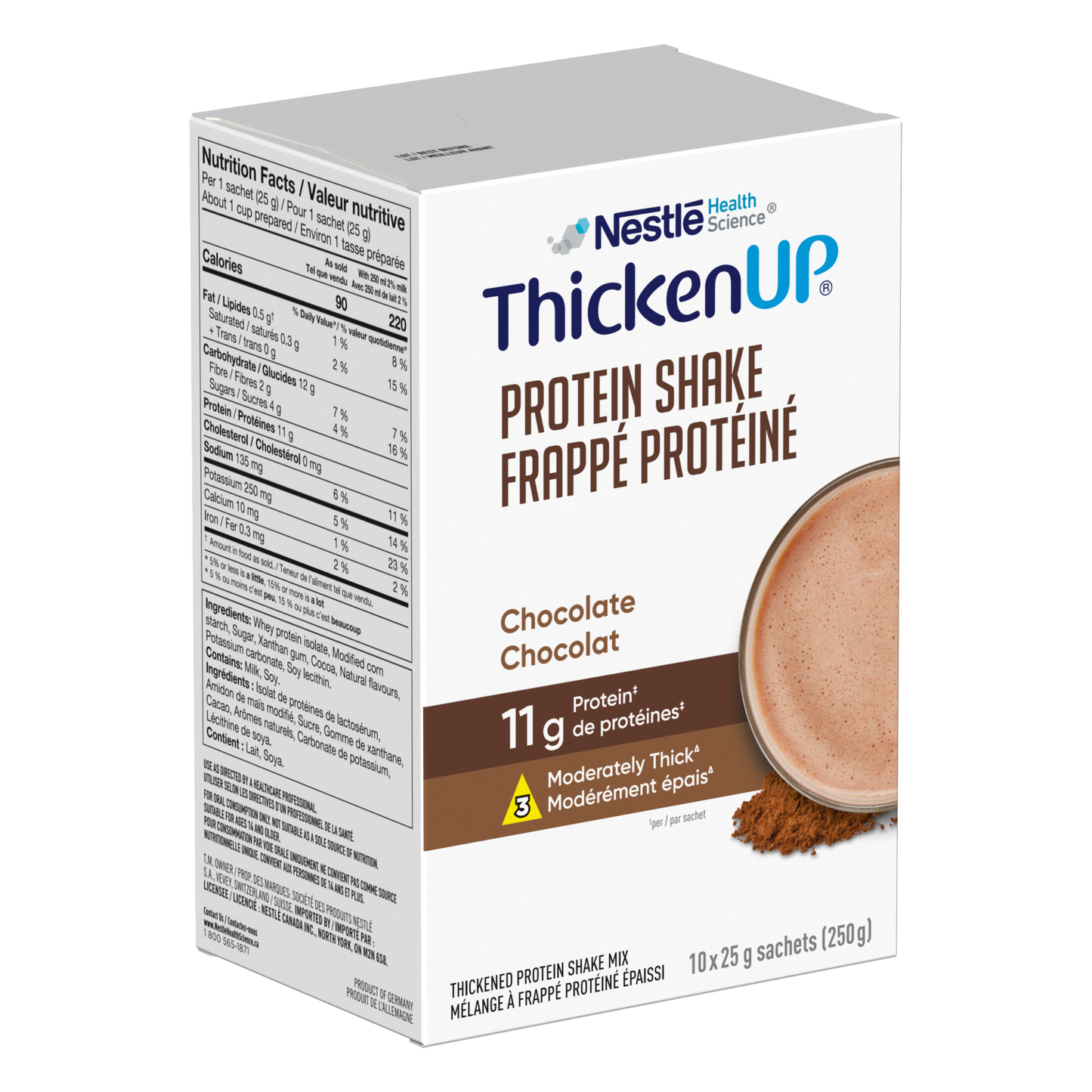 Frappé protéiné Thicken Up® (10 x 25 g) boîte de sachets Chocolat