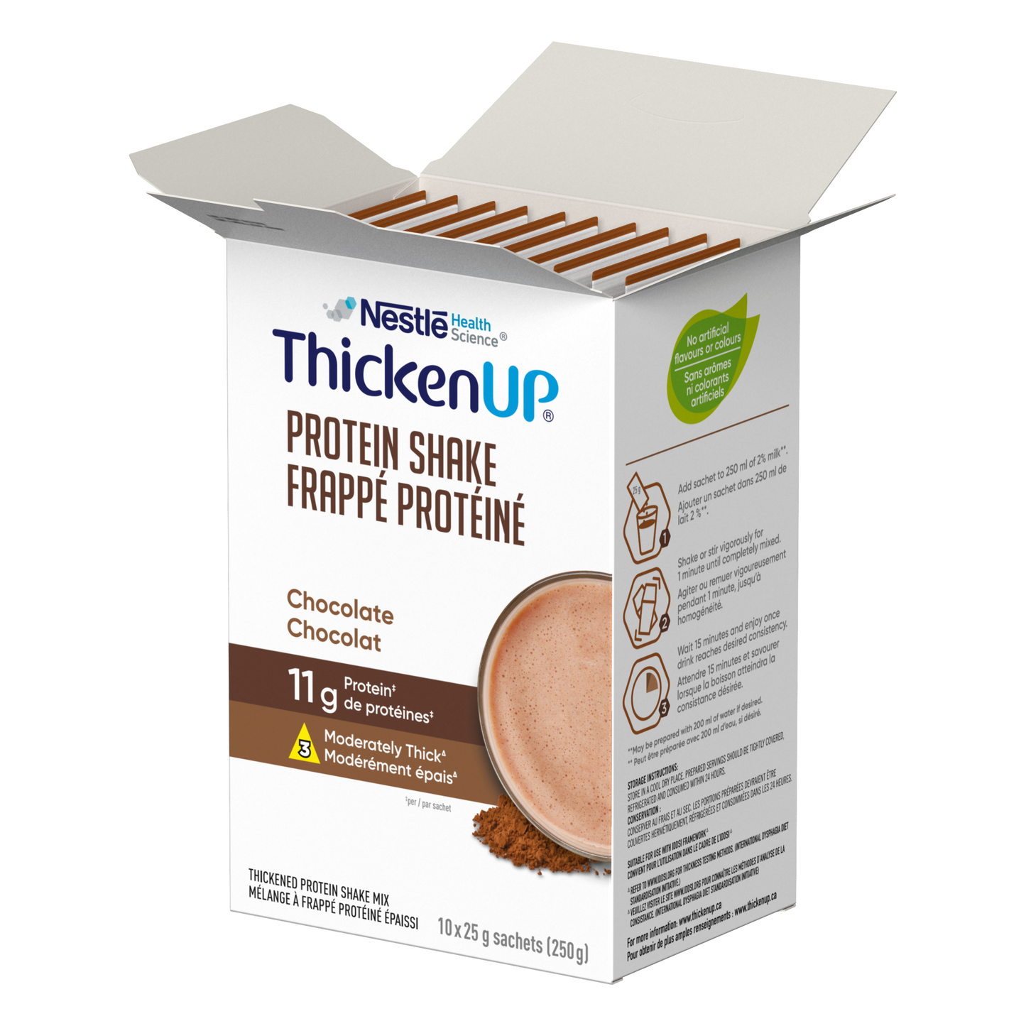 Frappé protéiné Thicken Up® (10 x 25 g) boîte de sachets Chocolat