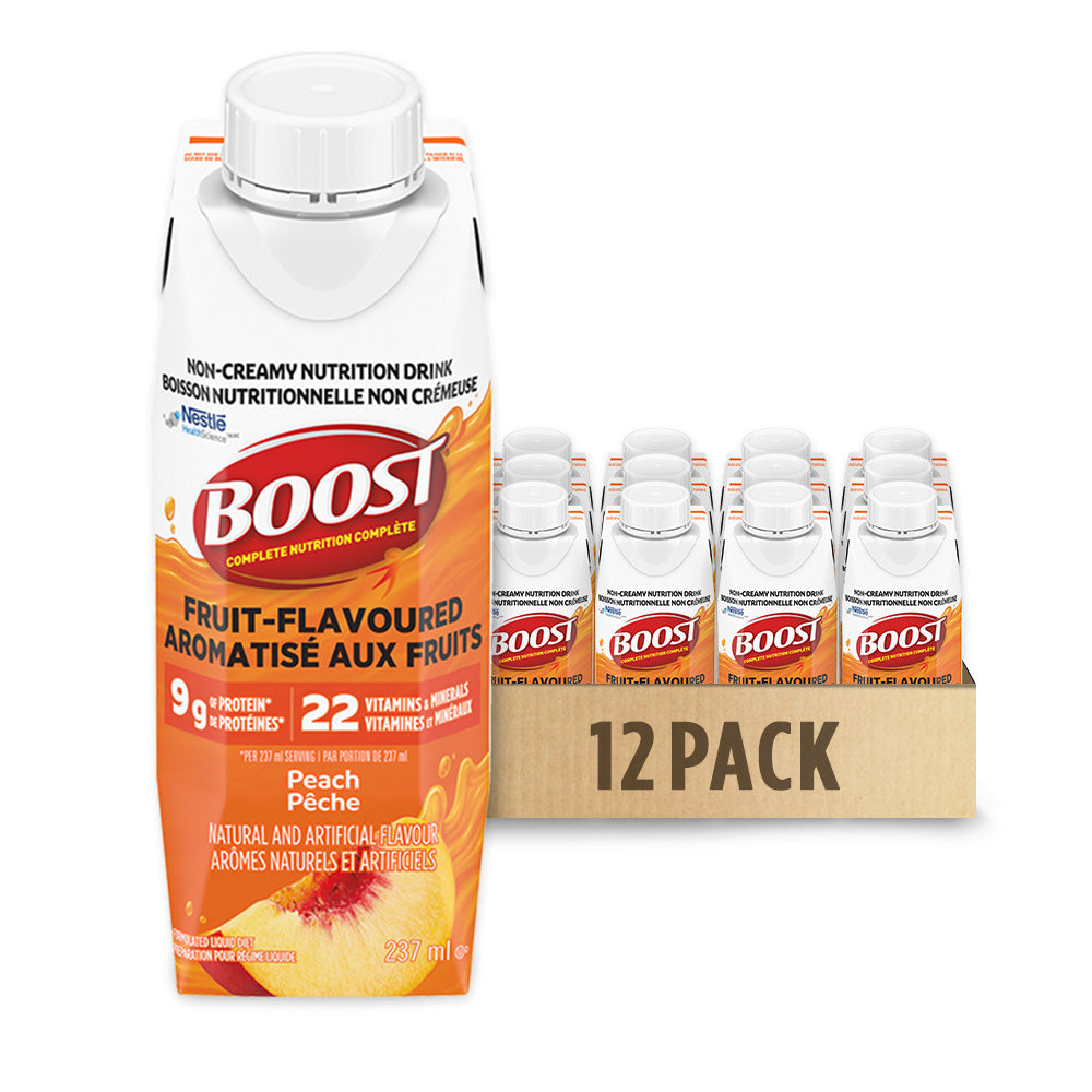 BOOST® FRUIT Beverage Peach Prisma, 12 x 237 ml